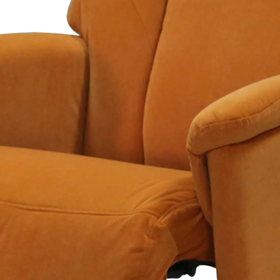 Relaxsessel in Orange Samt - Nelorena