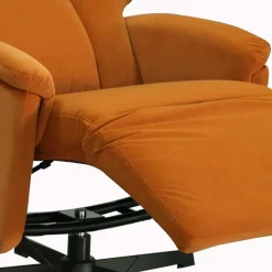 Relaxsessel in Orange Samt - Nelorena