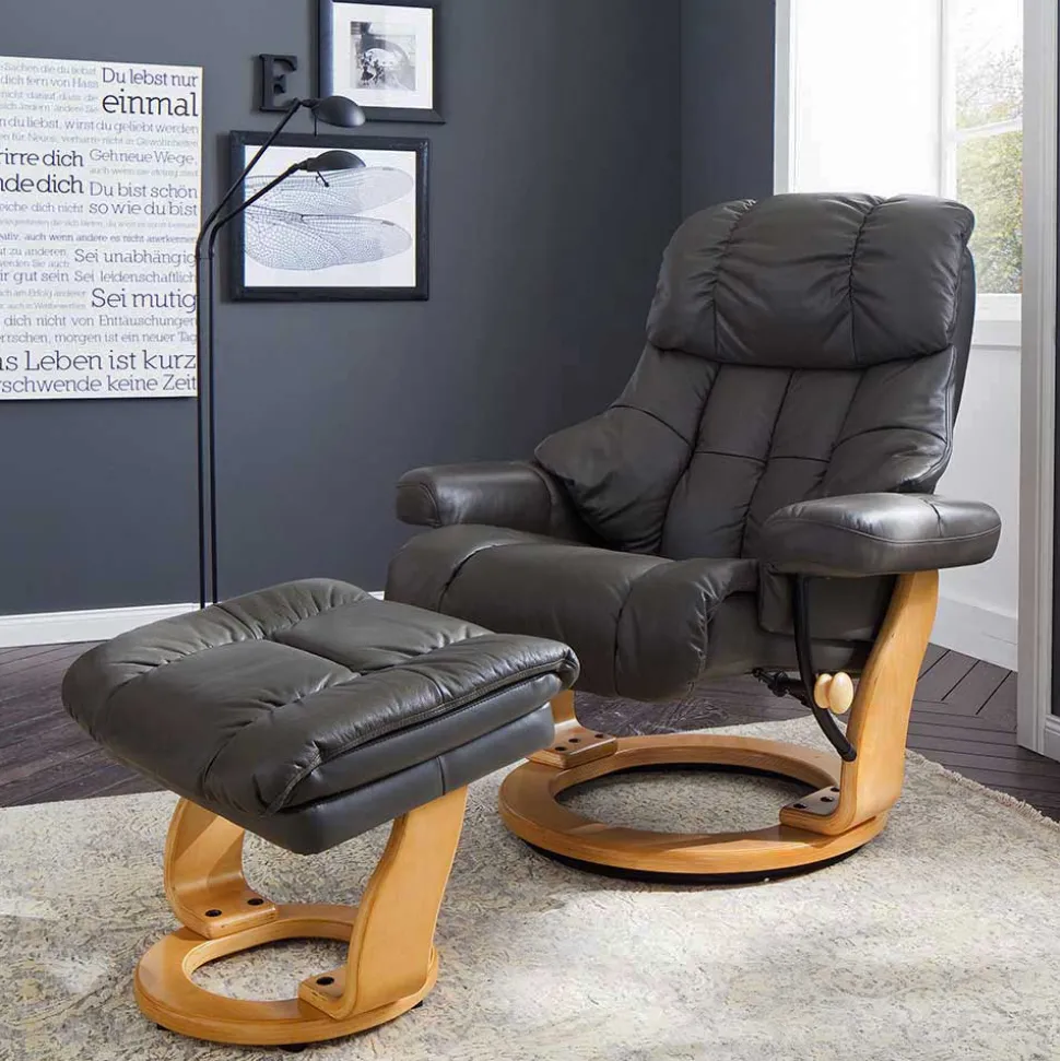 Relaxsessel Normandie mit Hocker (zweiteilig)