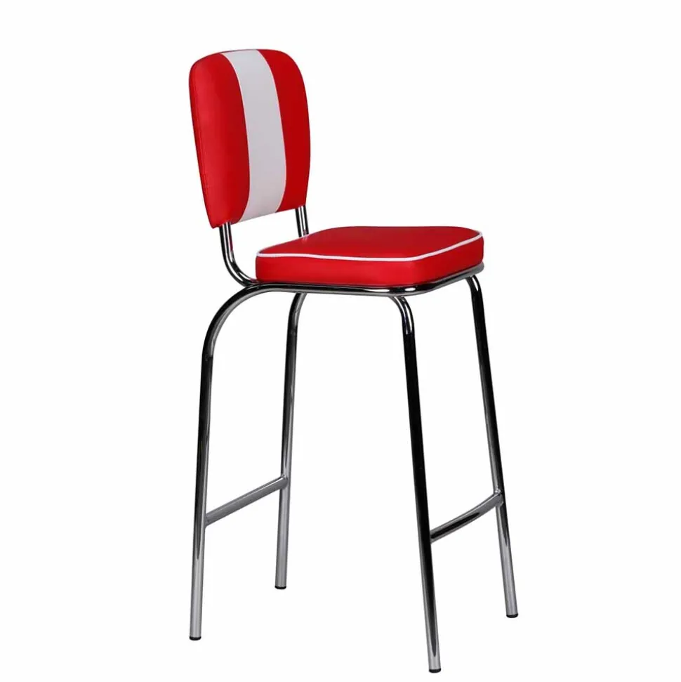 Retro Barstuhl Reflecta in Rot und Weiß