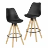 Retro Barstuhl Systrem mit Schalensitz (2er Set)