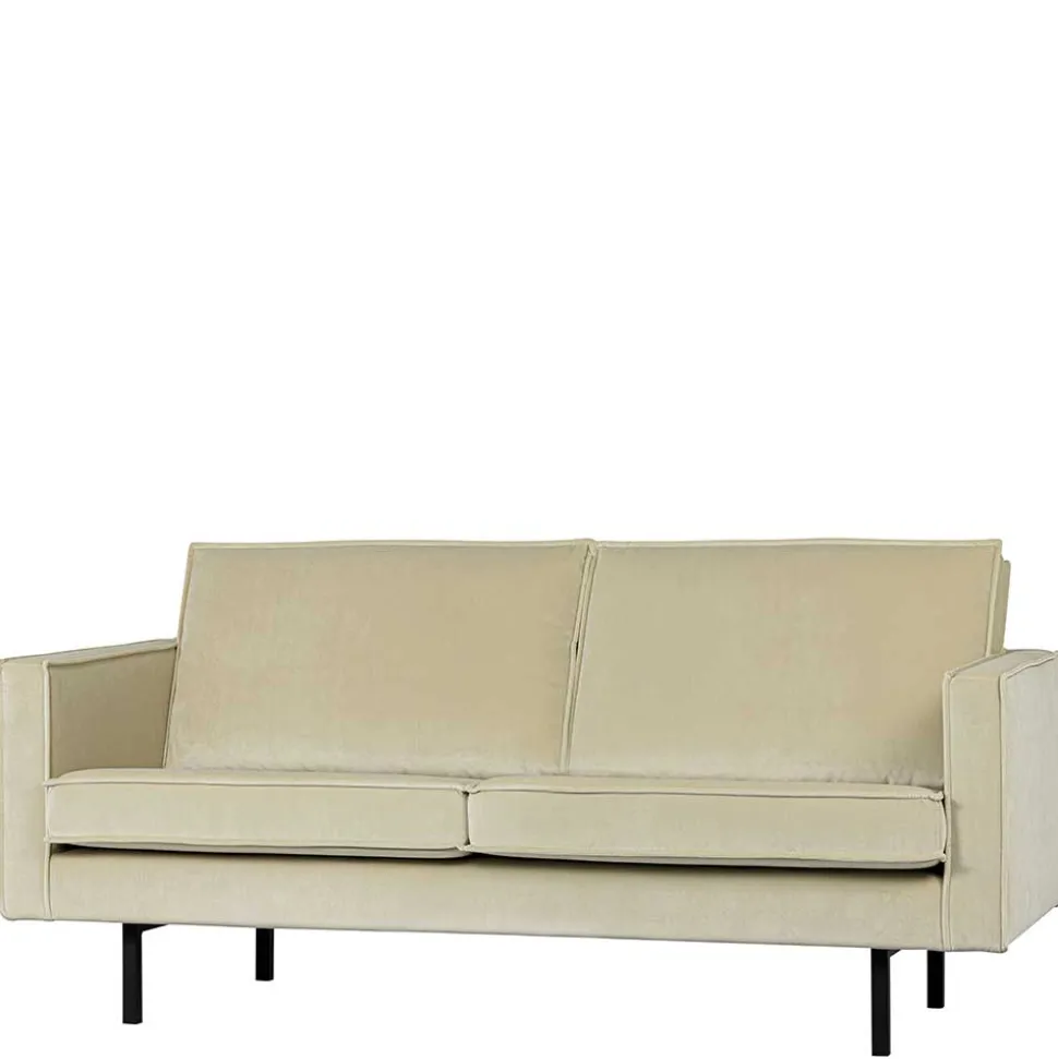 Retro Couch aus Samt in Graugrün - Vontada