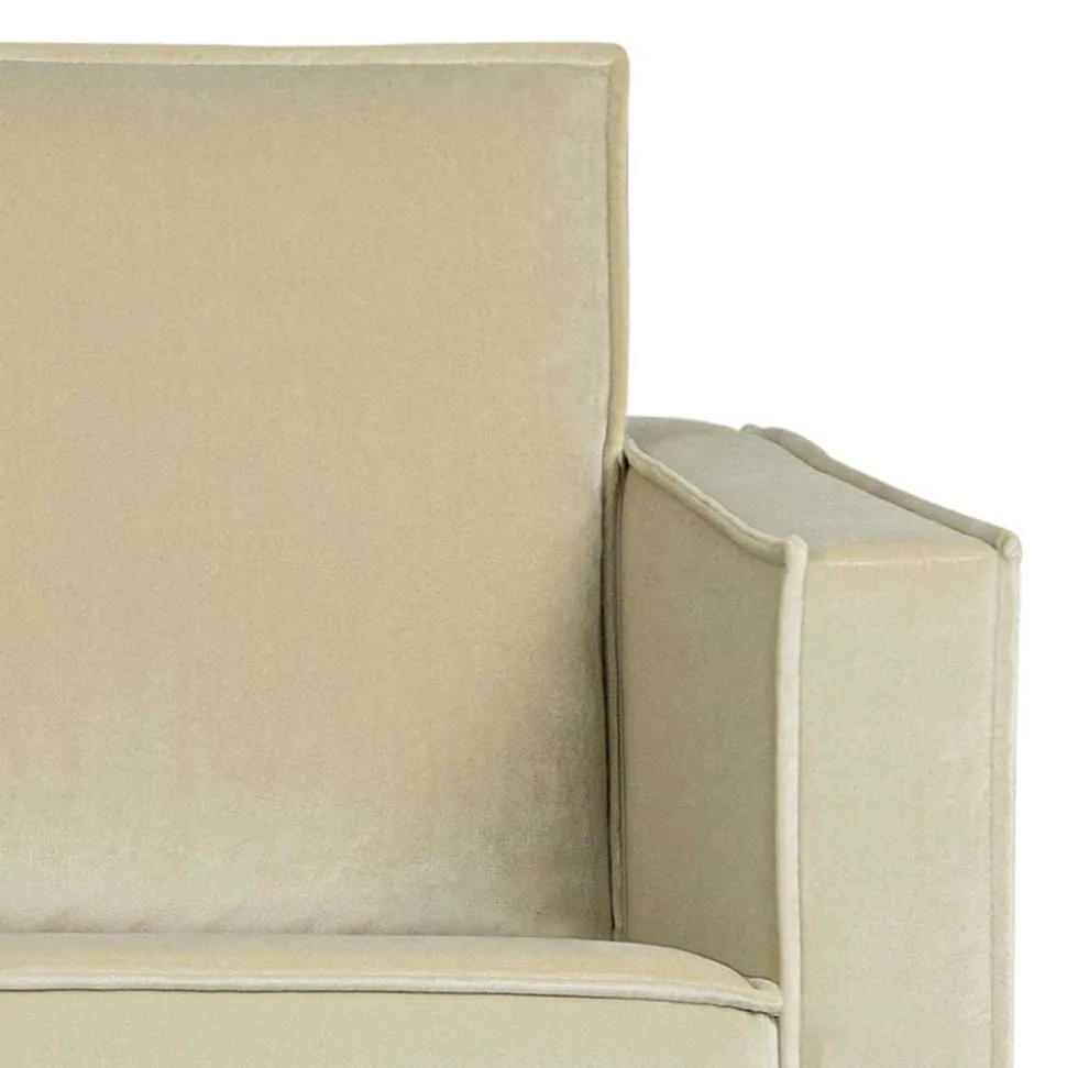 Retro Couch aus Samt in Graugrün - Vontada