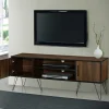 Retro Design-TV-Lowboard in Holzoptik Braun - Hamidy