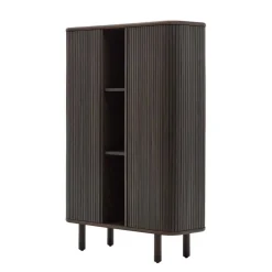 Retro Highboard mit Schiebetüren und Fächern - Tadaco