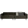 Retro Samt Sofa in Dunkelgrün Italiano mit 280cm