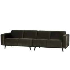 Retro Samt Sofa in Dunkelgrün Italiano mit 280cm