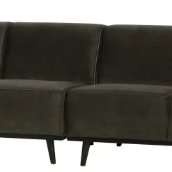 Retro Samt Sofa in Dunkelgrün Italiano mit 280cm