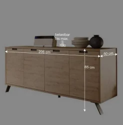 Retro Sideboard Rodonda in Eiche