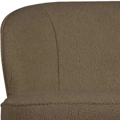 Retro Wohnzimmersofa in Hellbraun Plüsch - Kermita