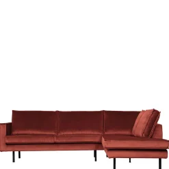 Retrosofa in L-Form in Kastanienbraun - Enzing