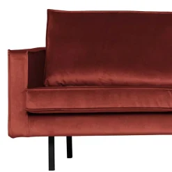 Retrosofa in L-Form in Kastanienbraun - Enzing