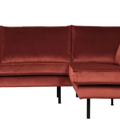 Retrosofa in L-Form in Kastanienbraun - Enzing
