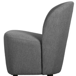 Retrostil Sessel aus Boucle-Stoff Dunkelgrau - Negro