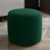 Retrostyle Hocker aus grünem Samt - Majero