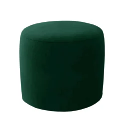 Retrostyle Hocker aus grünem Samt - Majero