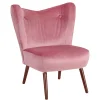 Retrostyle Polstersessel in Rosa - Lachar
