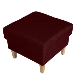 Roter Wohnzimmerhocker mit Stoffbezug - Lacaza