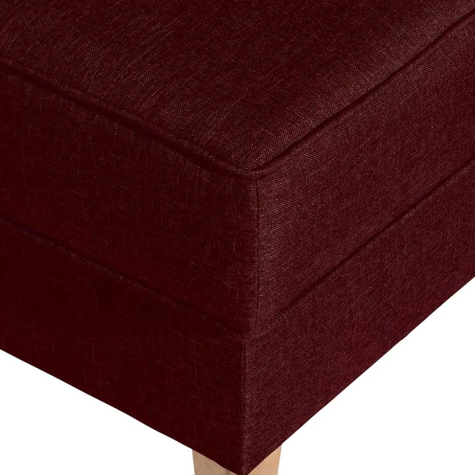 Roter Wohnzimmerhocker mit Stoffbezug - Lacaza
