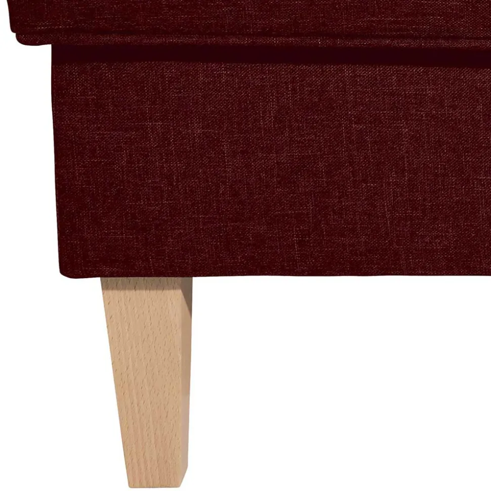 Roter Wohnzimmerhocker mit Stoffbezug - Lacaza