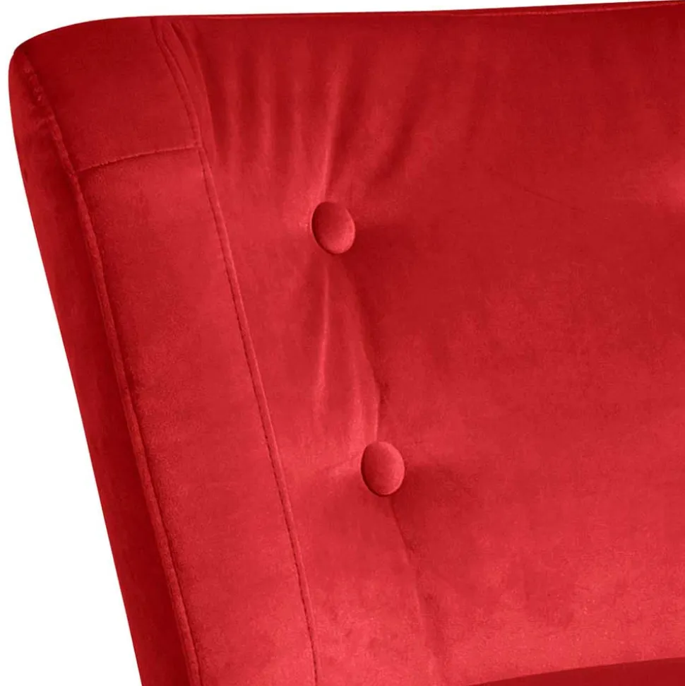 Roter Wohnzimmersessel aus Samtvelours - Zinatella