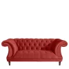 Rotes Zweisitzer Sofa im Barockstil - Henissa