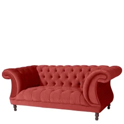 Rotes Zweisitzer Sofa im Barockstil - Henissa