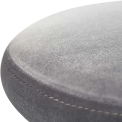 Runder Barhocker mit Samtsitz Grau - Claudie