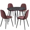 Runder Tisch mit Schalenstühlen - Sunya (fünfteilig)