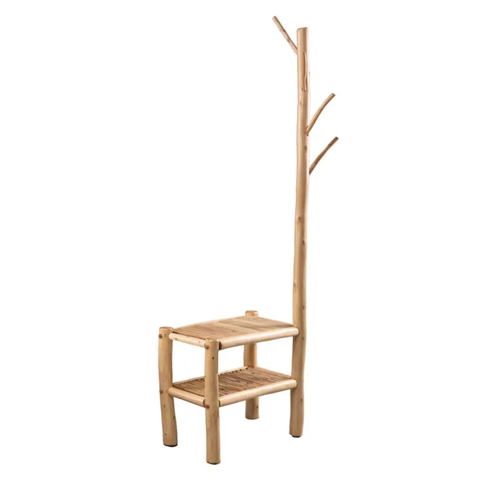 Rustikale Design-Garderobe aus Eukalyptusholz - Drawa