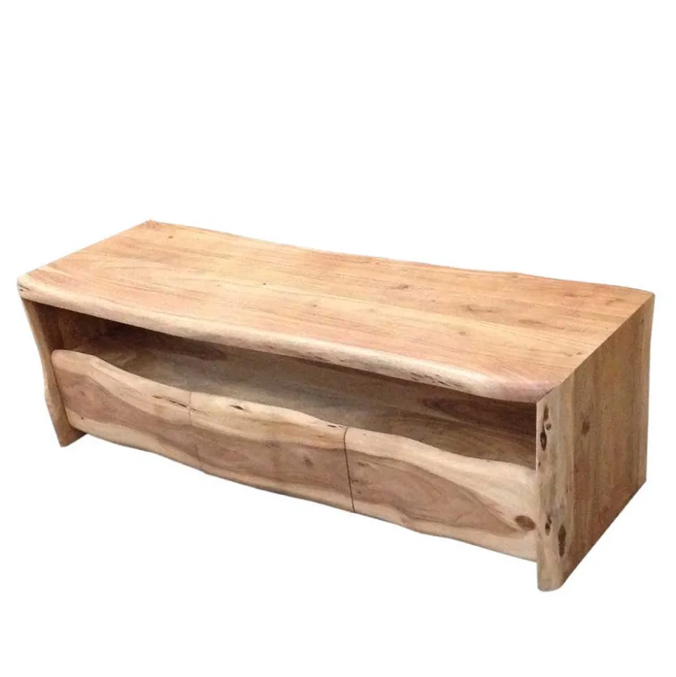 Rustikales TV Lowboard mit Baumkante - Necrus