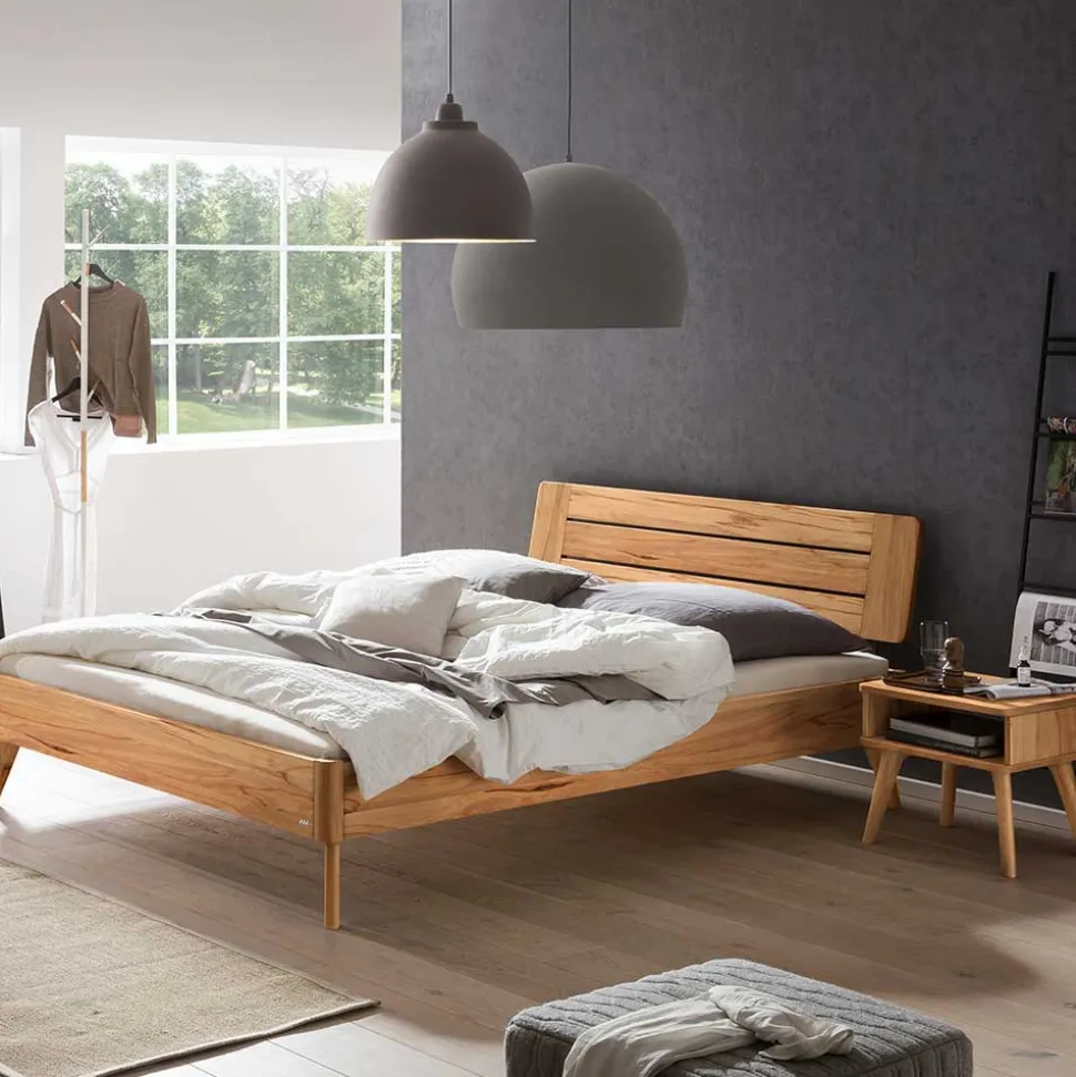 Rustikal-modernes Doppelbett aus Wildbuche - Polentona