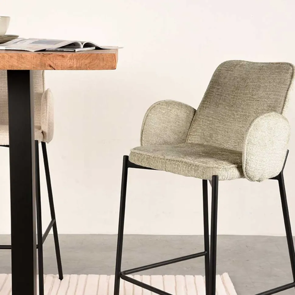 Samt Barstühle mit 78 cm Sitzhöhe - Tablonero (2er Set)