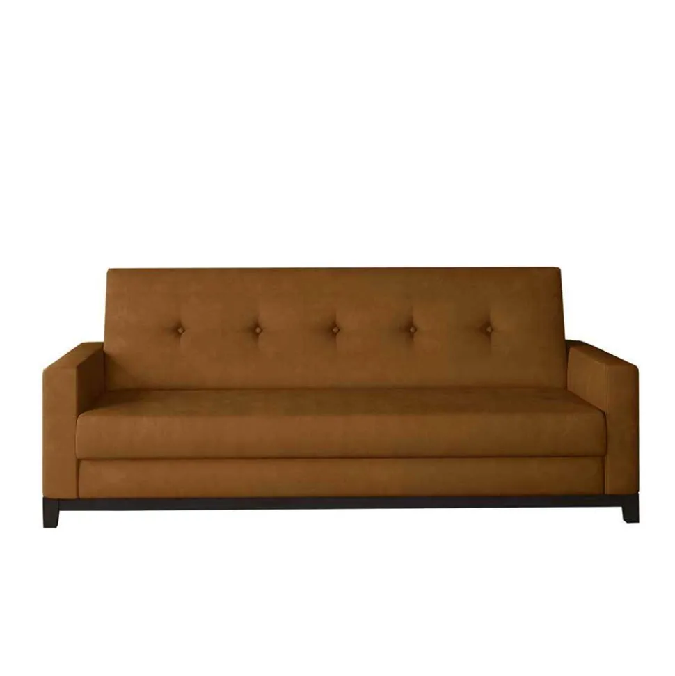 Samt Bettcouch in Senfgelb - Satira