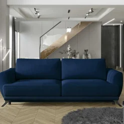 Samt Klappcouch mit drei Sitzplätzen - Miller