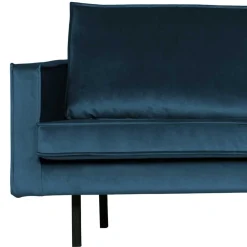 Samt Polsterecke in Blau - Cumagon