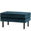 Samt Polsterhocker in Blau & Schwarz - Cumagon