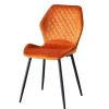 Samt Polsterstühle in Orange - Gravita (4er Set)