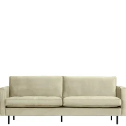 Samt Wohnzimmercouch in Graugrün - Loona
