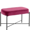 Samtbank in Pink mit Metallgestell - Infernya