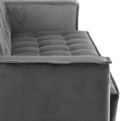 Samtvelours Federkerncouch mit Bettfunktion - Vlacoma