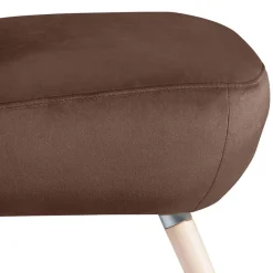 Samtvelours Sessel in Braun und Buche Natur - Hippa