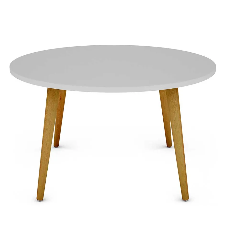 Scandi Chic Couchtisch mit runder Tischplatte - Jeano