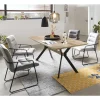Scandi Chic Essgruppe mit Polsterstühlen - Coestra (fünfteilig)