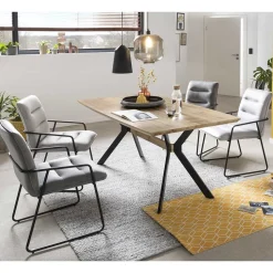 Scandi Chic Essgruppe mit Polsterstühlen - Coestra (fünfteilig)