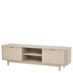 Scandi Chic TV Lowboard in Eiche Weiß - Rosanna