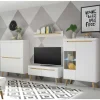 Scandi Chic TV Wohnwand Möbel - Ginko (vierteilig)