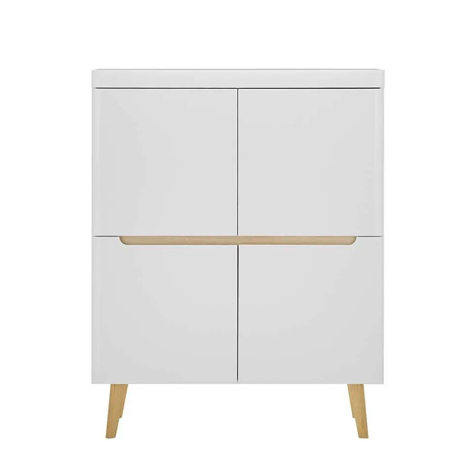 Scandi Chic TV Wohnwand Möbel - Ginko (vierteilig)