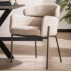 Scandi Design Armlehnstuhl in Beige - Lalita (2er Set)