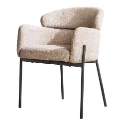 Scandi Design Armlehnstuhl in Beige - Lalita (2er Set)